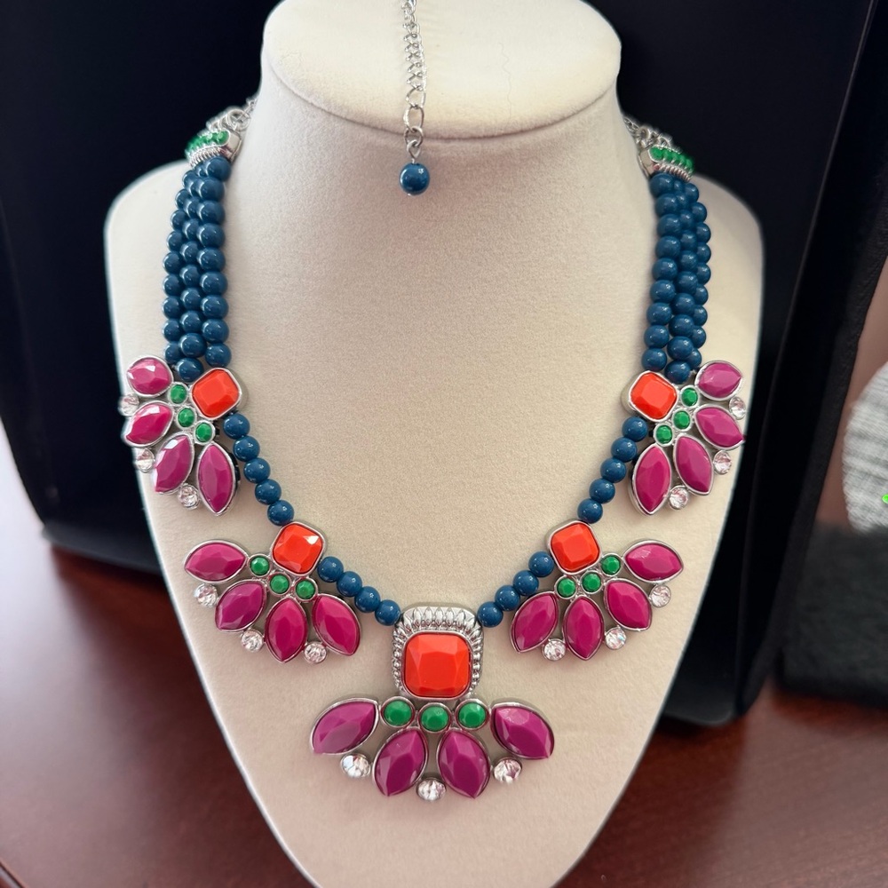 Lia Sofia Vibrant Multicolor Statement Necklace